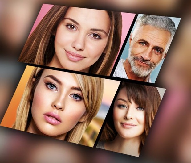 چهره‌ای در آینه با نور طبیعی